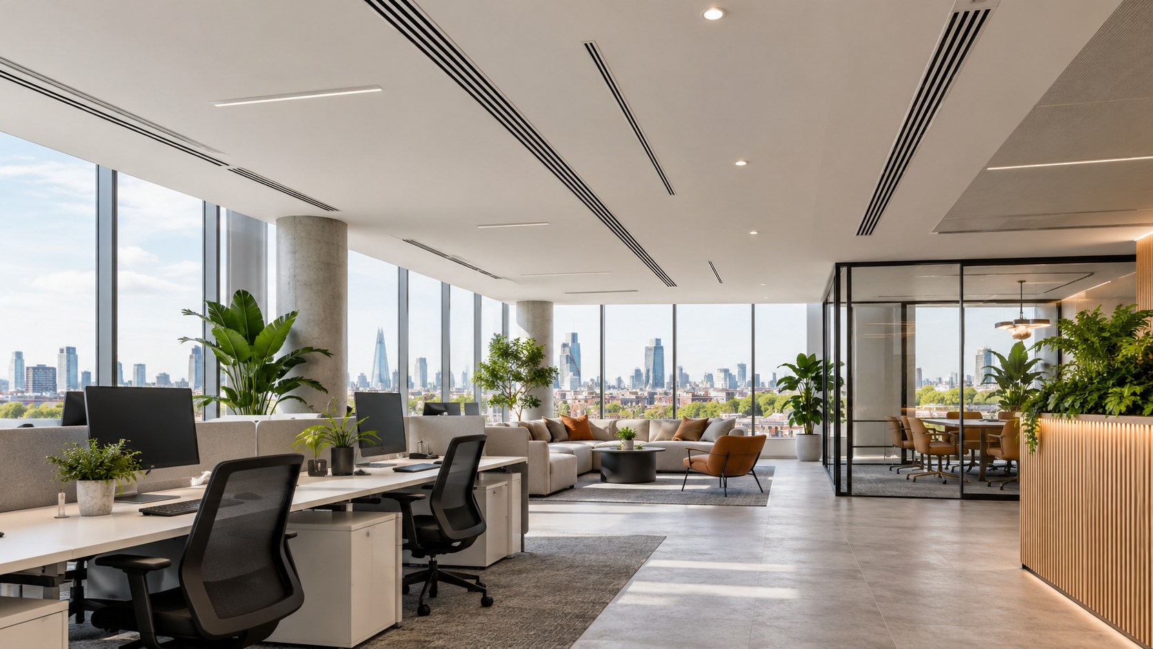 Linear ceiling grilles for ducted air conditioning
